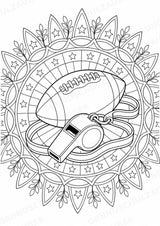 American Football Mandalas Ausmalbilder – Sport – 15 Malvorlagen – Materialseite 14