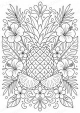 Ananas Mandalas Ausmalbilder – Obst – 15 Malvorlagen – Materialseite 15