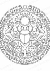 Antikes Ägypten Mandalas Ausmalbilder – Geschichte und Kulturen – 15 Malvorlagen – Materialseite 4