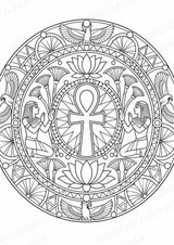 Antikes Ägypten Mandalas Ausmalbilder – Geschichte und Kulturen – 15 Malvorlagen – Materialseite 5