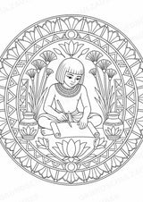 Antikes Ägypten Mandalas Ausmalbilder – Geschichte und Kulturen – 15 Malvorlagen – Materialseite 6