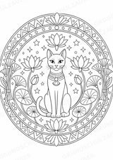 Antikes Ägypten Mandalas Ausmalbilder – Geschichte und Kulturen – 15 Malvorlagen – Materialseite 8