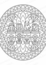Antikes Ägypten Mandalas Ausmalbilder – Geschichte und Kulturen – 15 Malvorlagen – Materialseite 10
