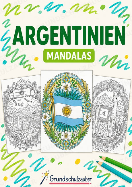 Argentinien Mandalas Ausmalbilder – Länder und Kulturen – 15 Malvorlagen – Cover