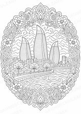 Aserbaidschan Mandalas Ausmalbilder – Länder und Kulturen – 15 Malvorlagen – Materialseite 4