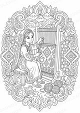 Aserbaidschan Mandalas Ausmalbilder – Länder und Kulturen – 15 Malvorlagen – Materialseite 7