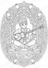 Aserbaidschan Mandalas Ausmalbilder – Länder und Kulturen – 15 Malvorlagen – Materialseite 8
