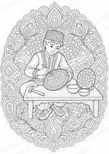 Aserbaidschan Mandalas Ausmalbilder – Länder und Kulturen – 15 Malvorlagen – Materialseite 12