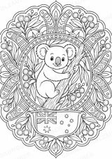 Australien Mandalas Ausmalbilder – Länder und Kulturen – 15 Malvorlagen – Materialseite 2