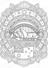Australien Mandalas Ausmalbilder – Länder und Kulturen – 15 Malvorlagen – Materialseite 3