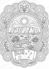 Australien Mandalas Ausmalbilder – Länder und Kulturen – 15 Malvorlagen – Materialseite 5