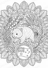 Australien Mandalas Ausmalbilder – Länder und Kulturen – 15 Malvorlagen – Materialseite 6