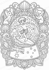 Australien Mandalas Ausmalbilder – Länder und Kulturen – 15 Malvorlagen – Materialseite 8