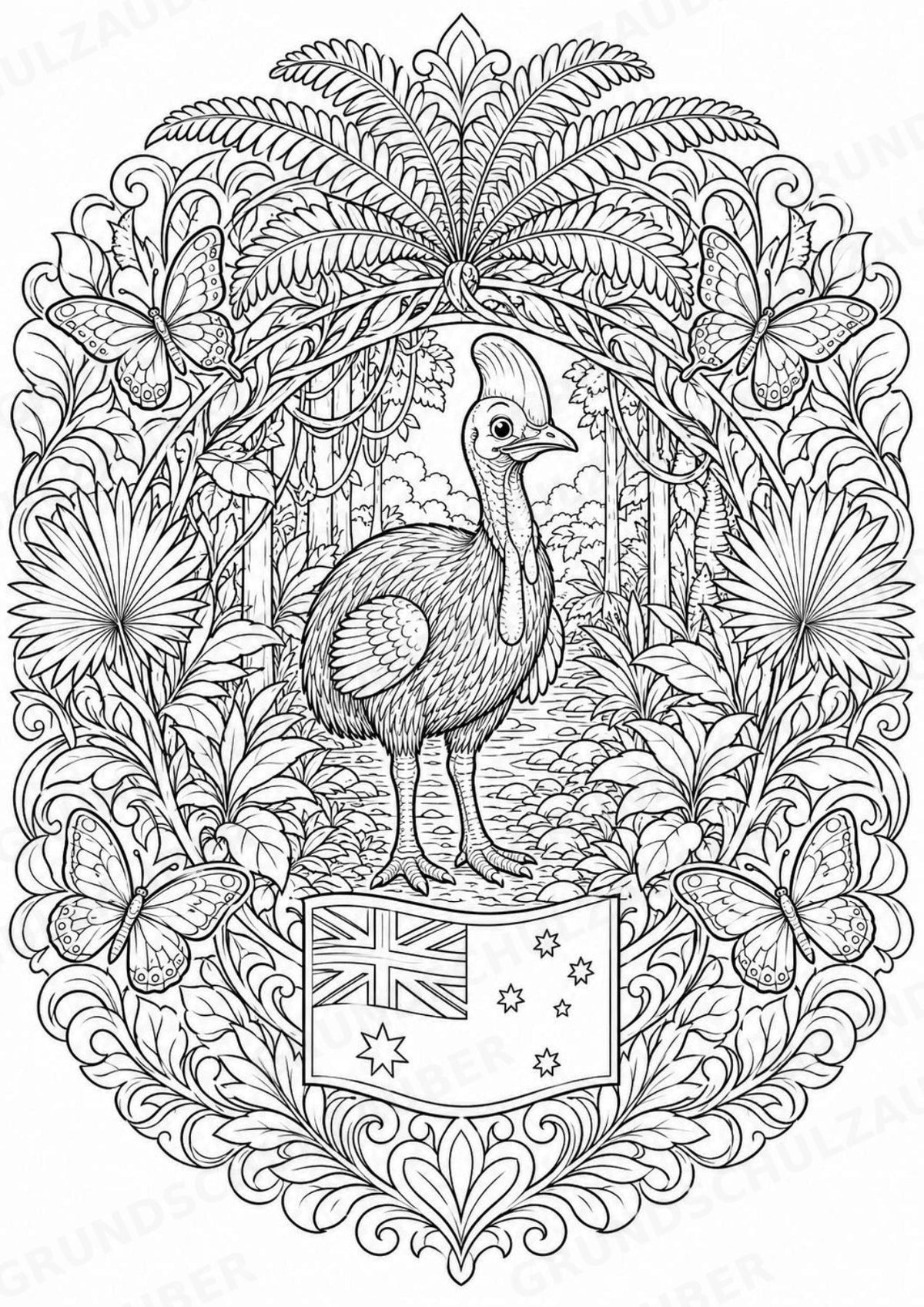 Australien Mandalas Ausmalbilder – Länder und Kulturen – 15 Malvorlagen – Materialseite 11