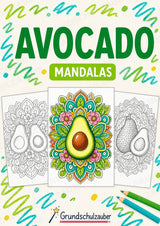 Avocado Mandalas Ausmalbilder – Obst – 15 Malvorlagen – Cover