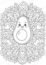 Avocado Mandalas Ausmalbilder – Obst – 15 Malvorlagen – Materialseite 5