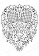 Badminton Mandalas Ausmalbilder – Sport – 15 Malvorlagen – Materialseite 3