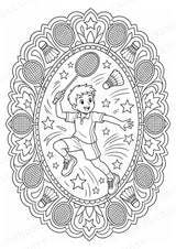 Badminton Mandalas Ausmalbilder – Sport – 15 Malvorlagen – Materialseite 4
