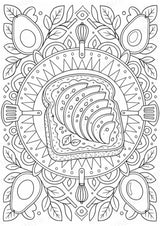Avocado Mandalas Ausmalbilder – Obst – 15 Malvorlagen – Materialseite 14