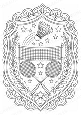 Badminton Mandalas Ausmalbilder – Sport – 15 Malvorlagen – Materialseite 12