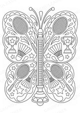 Badminton Mandalas Ausmalbilder – Sport – 15 Malvorlagen – Materialseite 13