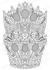Badminton Mandalas Ausmalbilder – Sport – 15 Malvorlagen – Materialseite 16