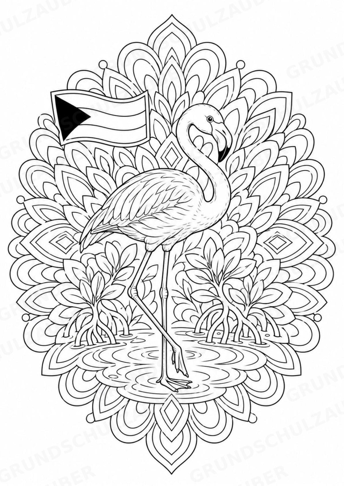 Bahamas Mandalas Ausmalbilder – Länder und Kulturen – 15 Malvorlagen – Materialseite 6