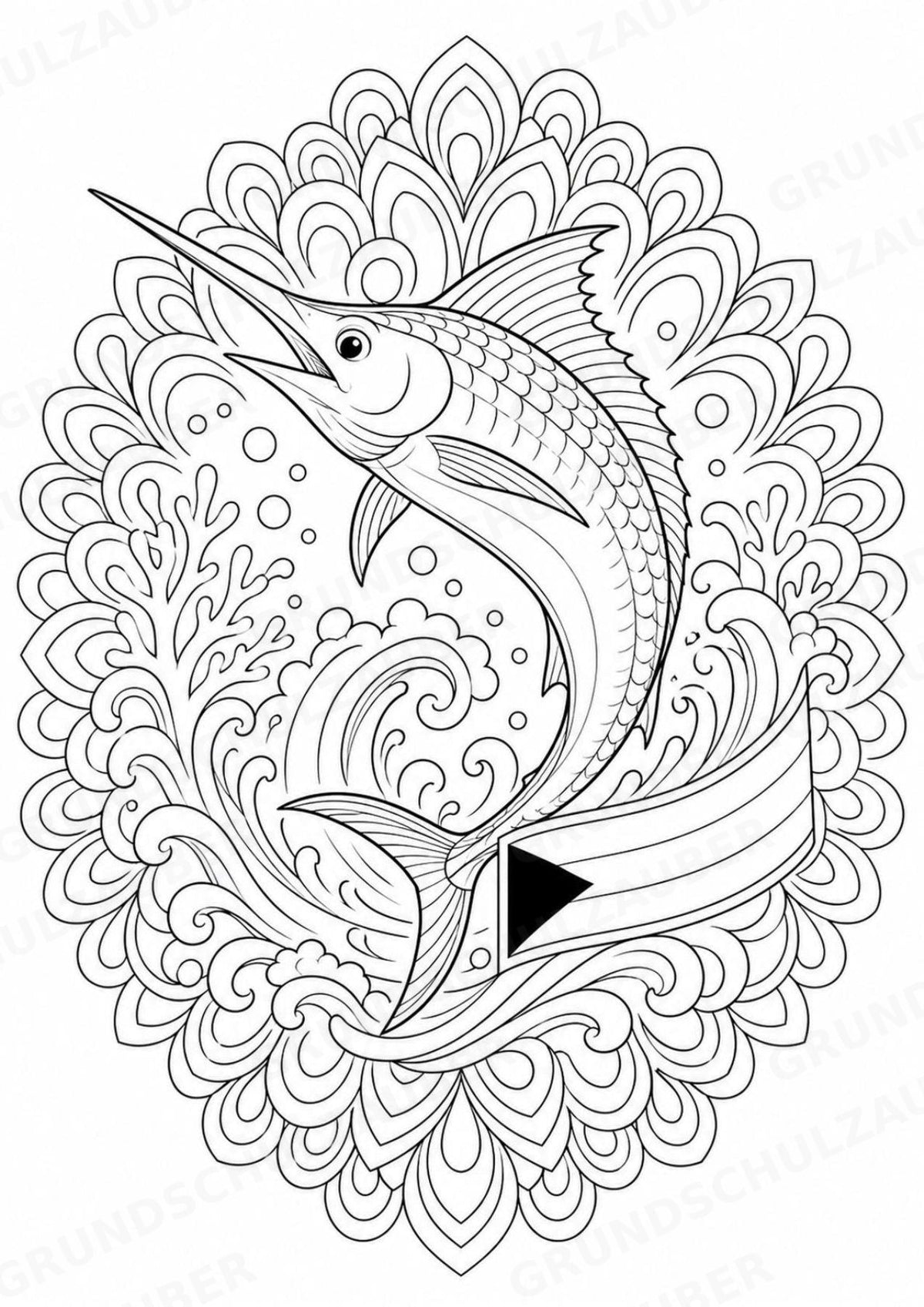 Bahamas Mandalas Ausmalbilder – Länder und Kulturen – 15 Malvorlagen – Materialseite 8