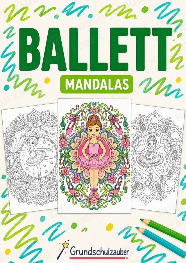 Ballett Mandalas Ausmalbilder – Sport – 15 Malvorlagen – Cover