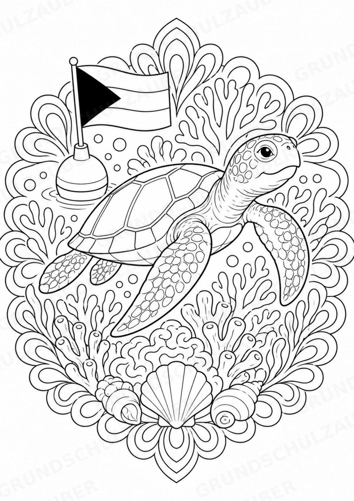 Bahamas Mandalas Ausmalbilder – Länder und Kulturen – 15 Malvorlagen – Materialseite 9
