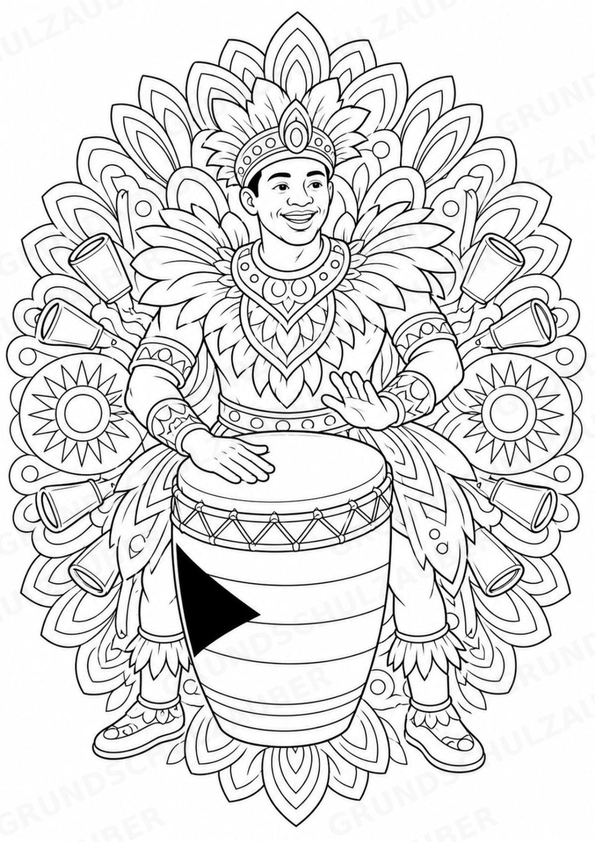 Bahamas Mandalas Ausmalbilder – Länder und Kulturen – 15 Malvorlagen – Materialseite 10