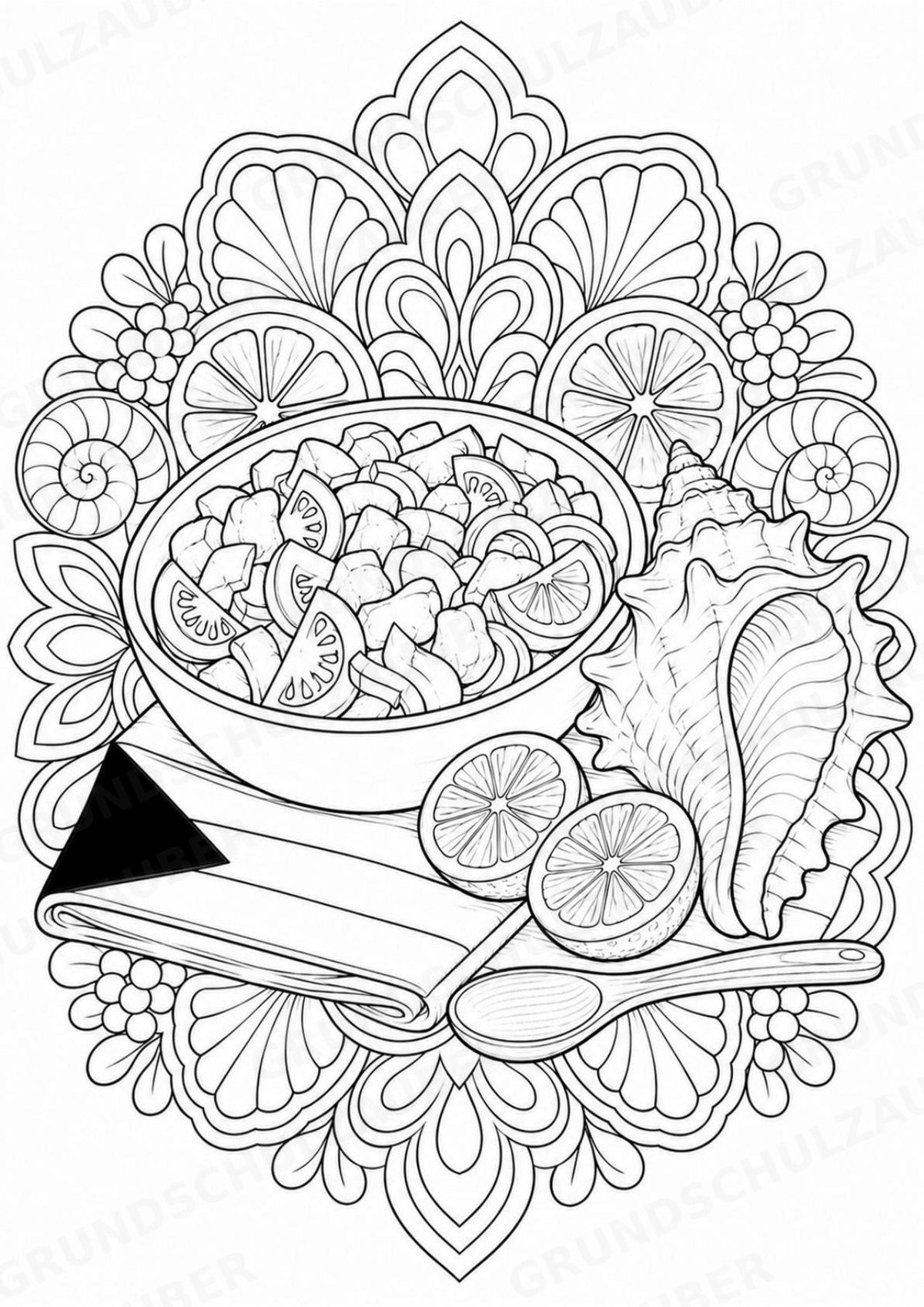 Bahamas Mandalas Ausmalbilder – Länder und Kulturen – 15 Malvorlagen – Materialseite 12