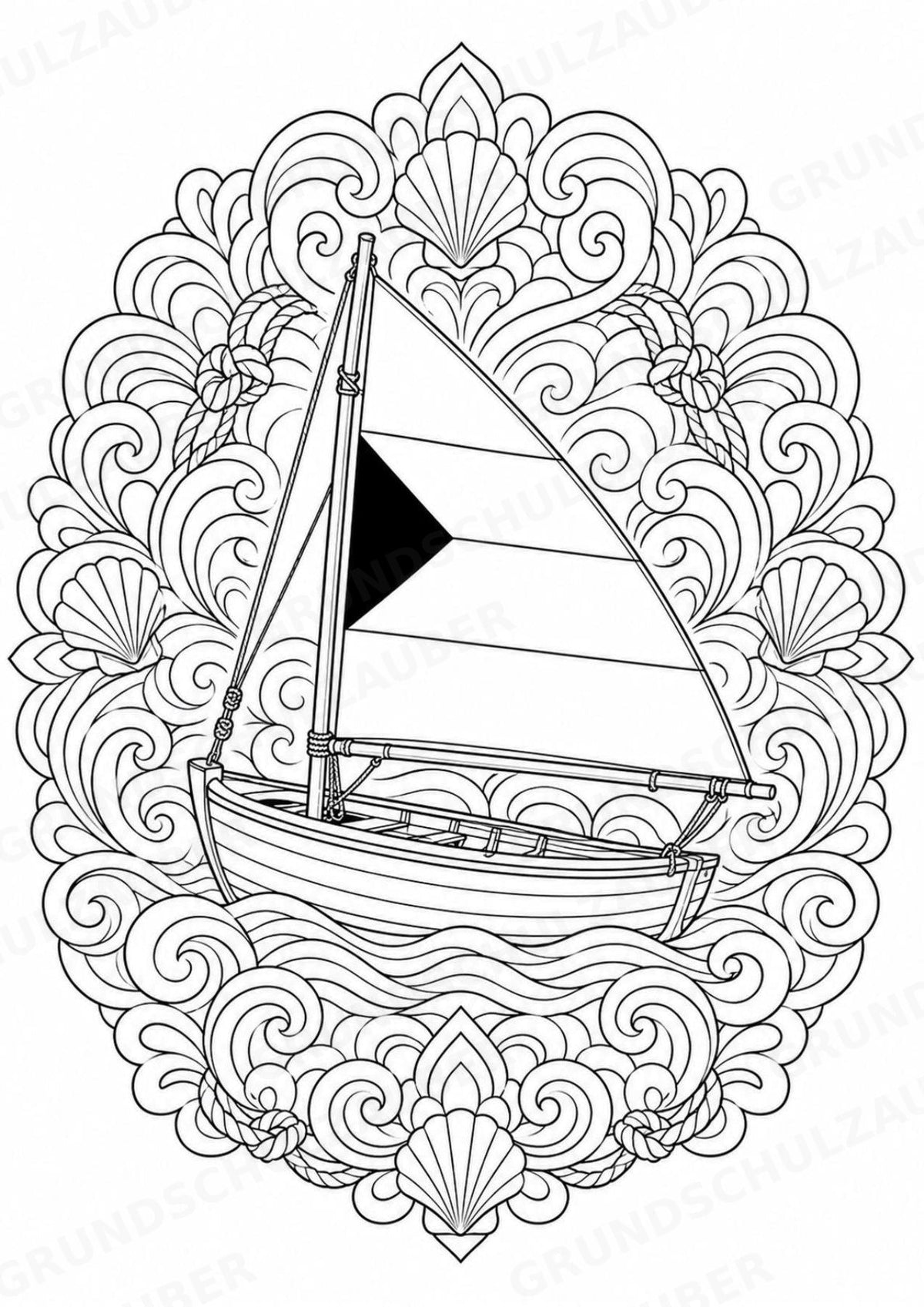 Bahamas Mandalas Ausmalbilder – Länder und Kulturen – 15 Malvorlagen – Materialseite 13