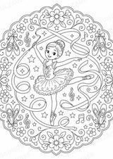 Ballett Mandalas Ausmalbilder – Sport – 15 Malvorlagen – Materialseite 12