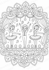 Ballett Mandalas Ausmalbilder – Sport – 15 Malvorlagen – Materialseite 13