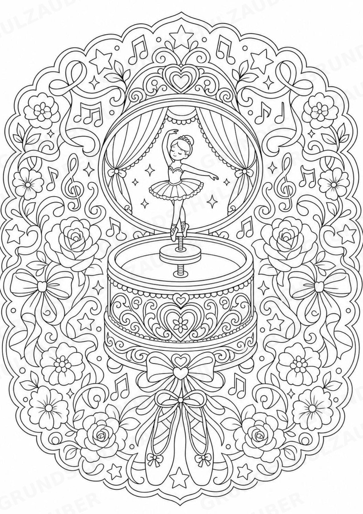 Ballett Mandalas Ausmalbilder – Sport – 15 Malvorlagen – Materialseite 15