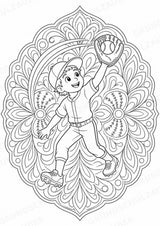 Baseball Mandalas Ausmalbilder – Sport – 15 Malvorlagen – Materialseite 5