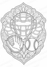 Baseball Mandalas Ausmalbilder – Sport – 15 Malvorlagen – Materialseite 9