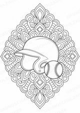 Baseball Mandalas Ausmalbilder – Sport – 15 Malvorlagen – Materialseite 10