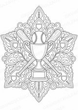 Baseball Mandalas Ausmalbilder – Sport – 15 Malvorlagen – Materialseite 15