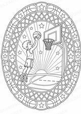 Basketball Mandalas Ausmalbilder – Sport – 15 Malvorlagen – Materialseite 4