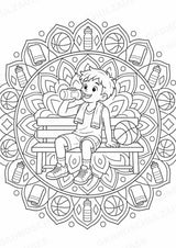 Basketball Mandalas Ausmalbilder – Sport – 15 Malvorlagen – Materialseite 13