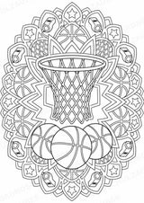 Basketball Mandalas Ausmalbilder – Sport – 15 Malvorlagen – Materialseite 16