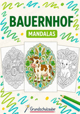 Bauernhof Mandalas Ausmalbilder – Berufe – 15 Malvorlagen – Cover