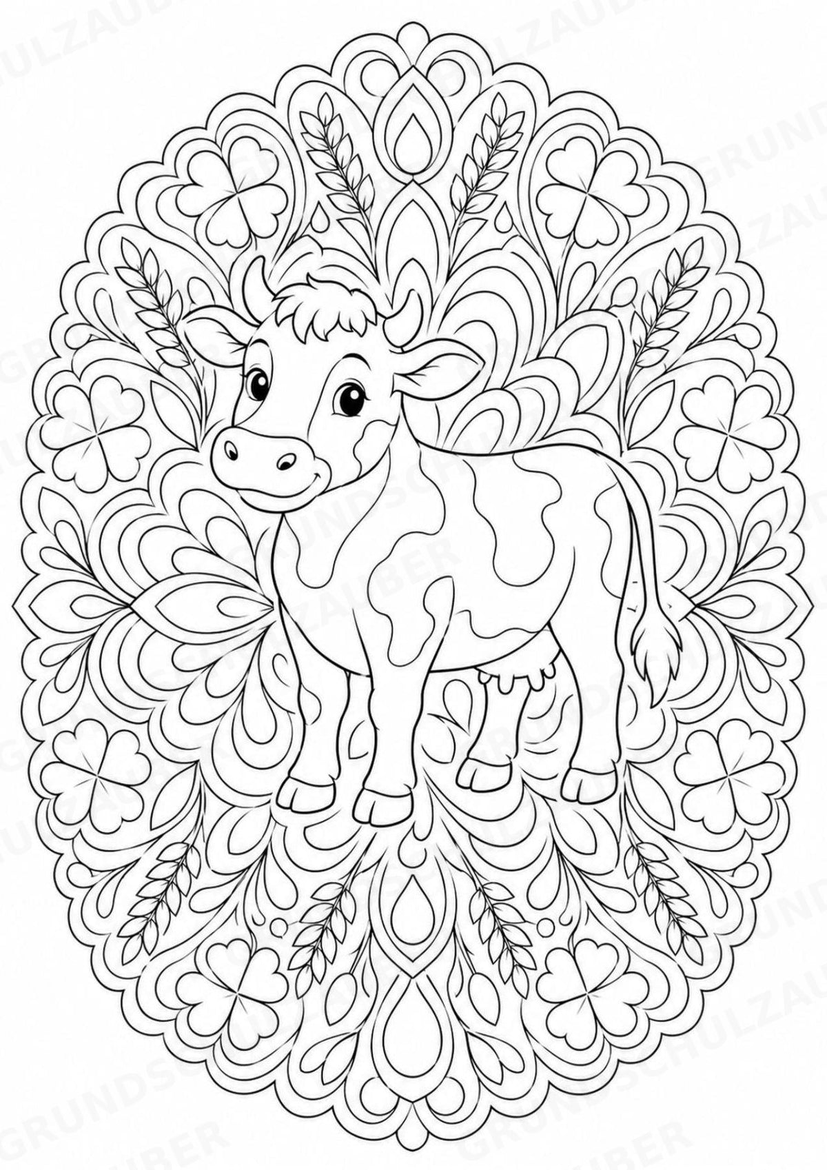 Bauernhof Mandalas Ausmalbilder – Berufe – 15 Malvorlagen – Materialseite 2