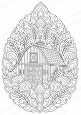 Bauernhof Mandalas Ausmalbilder – Berufe – 15 Malvorlagen – Materialseite 5