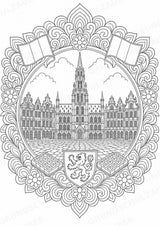 Belgien Mandalas Ausmalbilder – Länder und Kulturen – 15 Malvorlagen – Materialseite 2