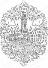 Belgien Mandalas Ausmalbilder – Länder und Kulturen – 15 Malvorlagen – Materialseite 4