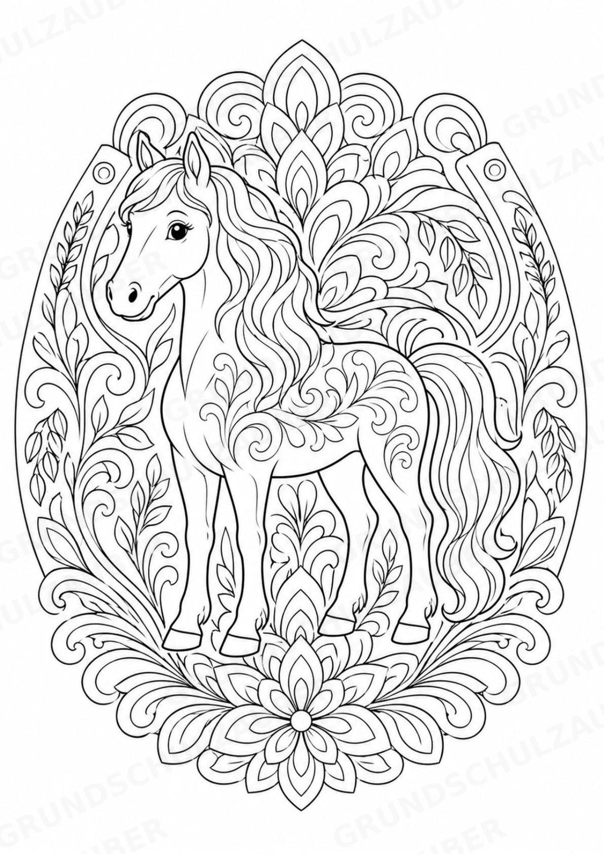 Bauernhof Mandalas Ausmalbilder – Berufe – 15 Malvorlagen – Materialseite 8