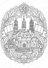 Belgien Mandalas Ausmalbilder – Länder und Kulturen – 15 Malvorlagen – Materialseite 5